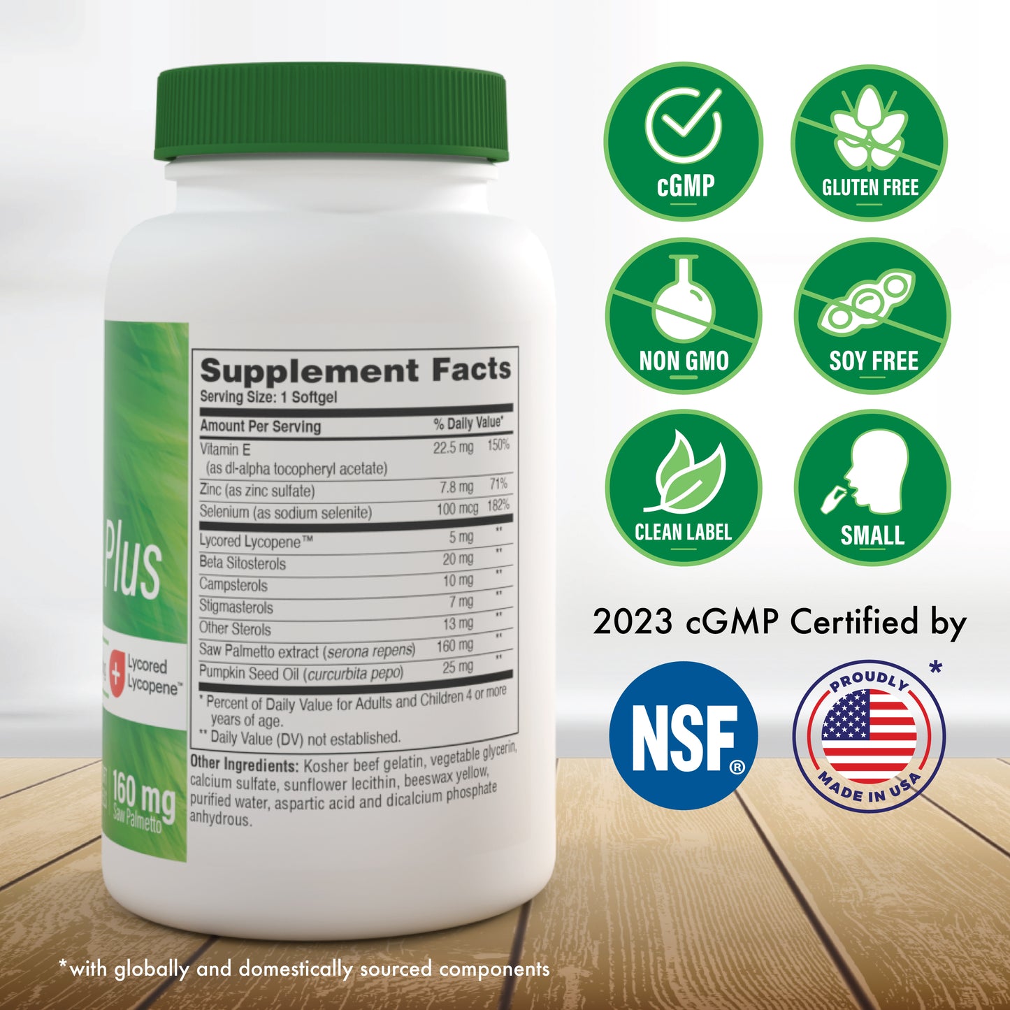 Prostate Plus Complex with Saw Palmetto and Lycored Lycopene™ 60 Softgels