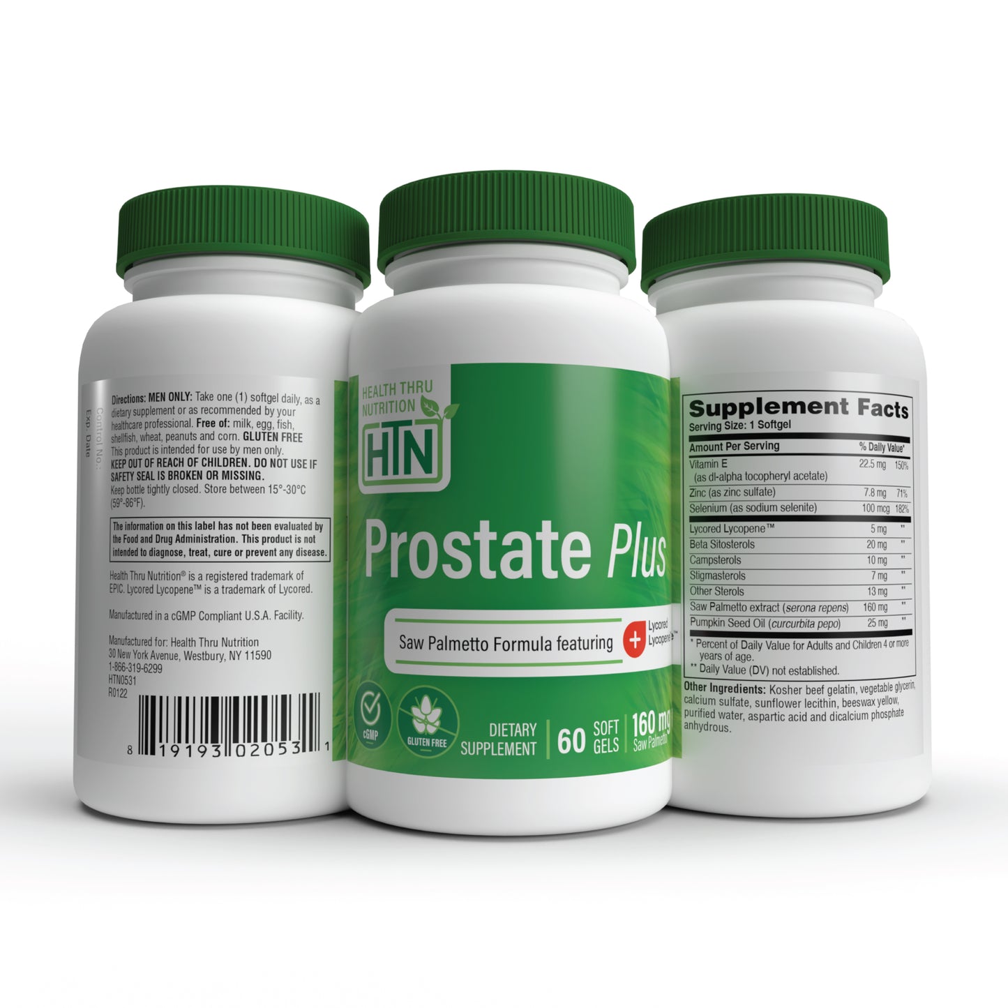 Prostate Plus Complex with Saw Palmetto and Lycored Lycopene™ 60 Softgels