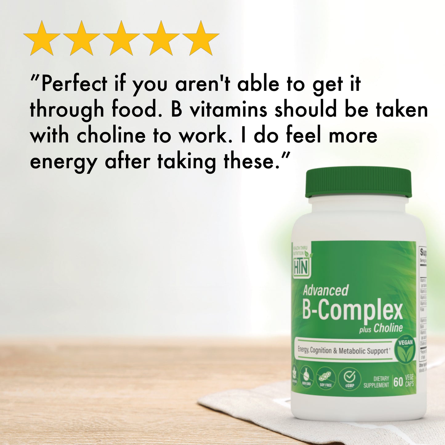 Advanced B Complex + Choline 60 Vegecaps