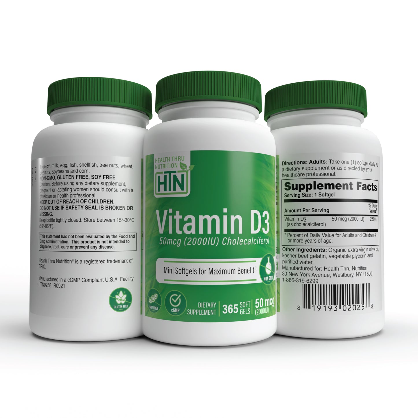 Vitamin D3 (as Cholecalciferol) in EVOO