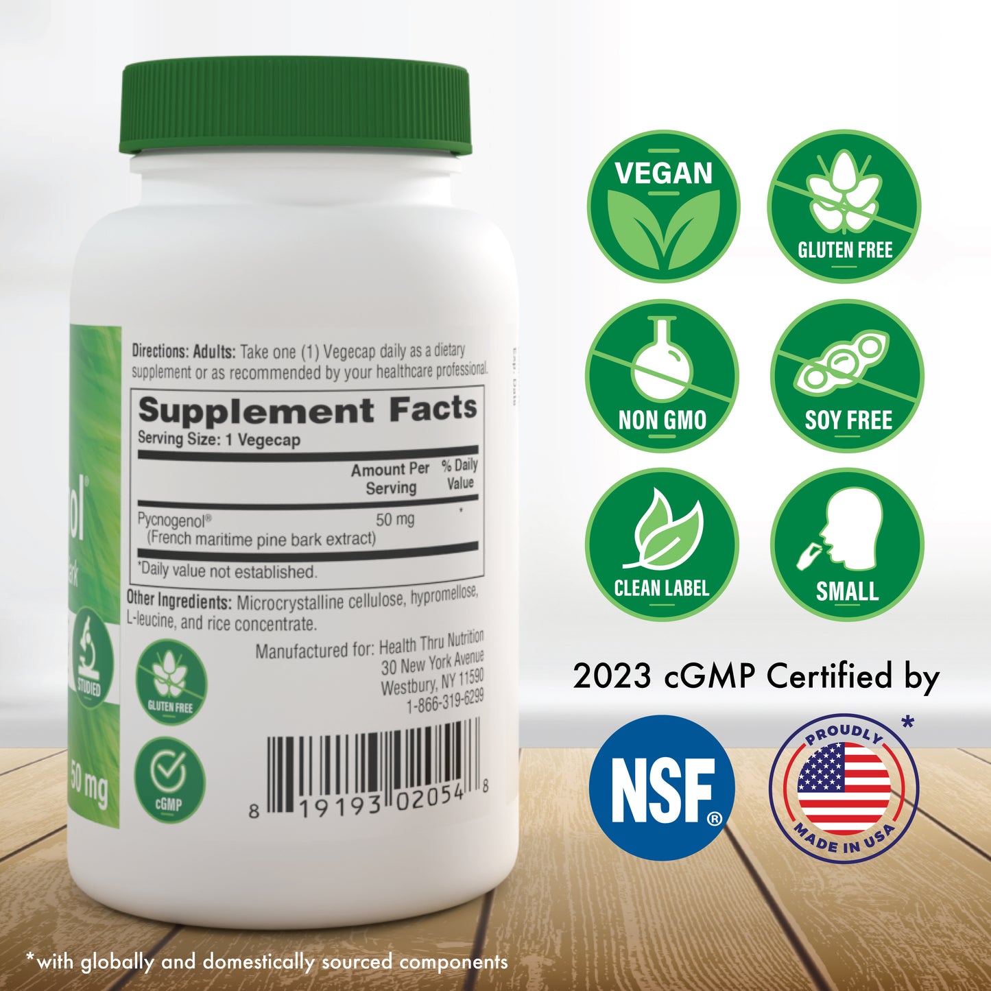 Pycnogenol® (French Maritime Pine Bark) 50mg 30 Vegecaps