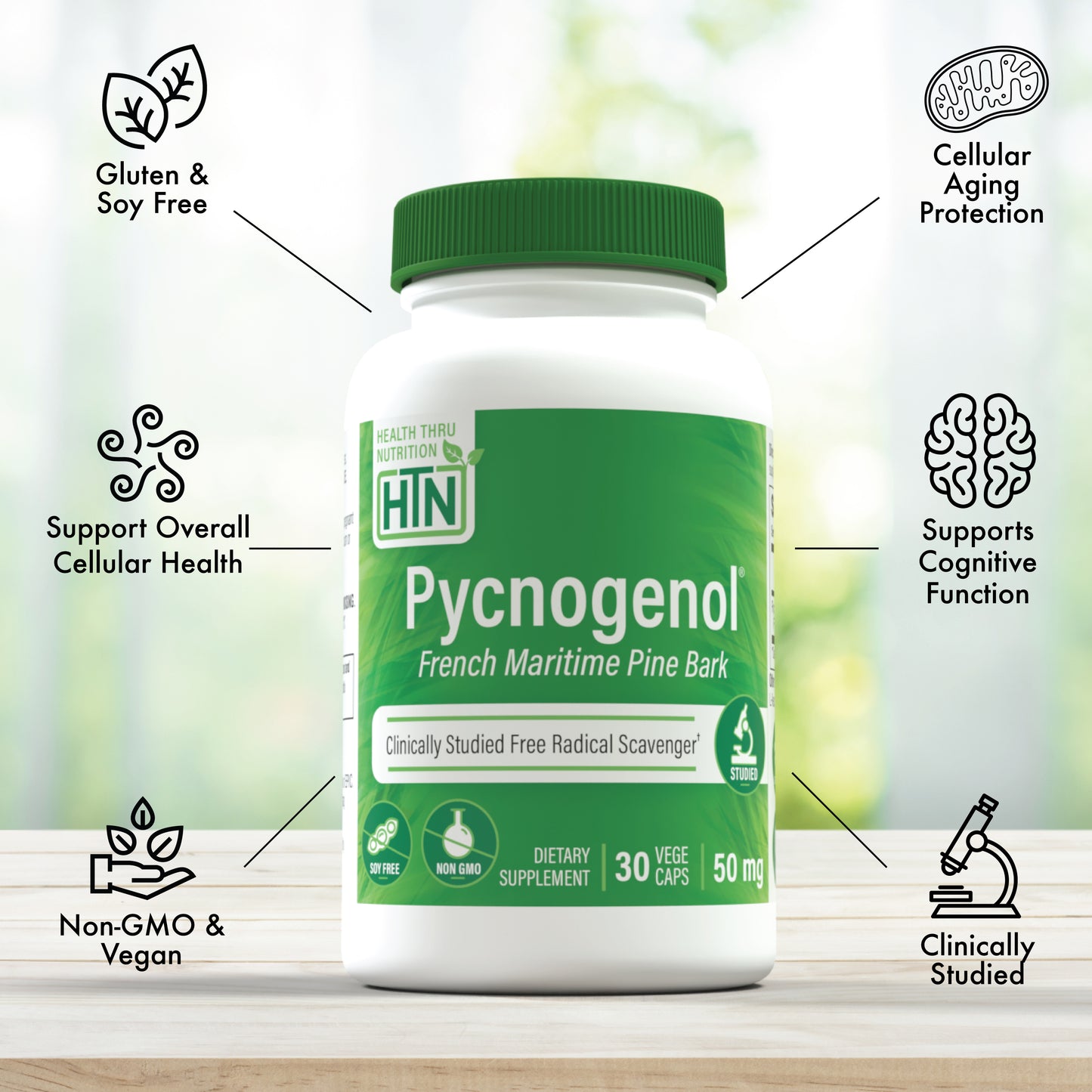 Pycnogenol® (French Maritime Pine Bark) 50mg 30 Vegecaps