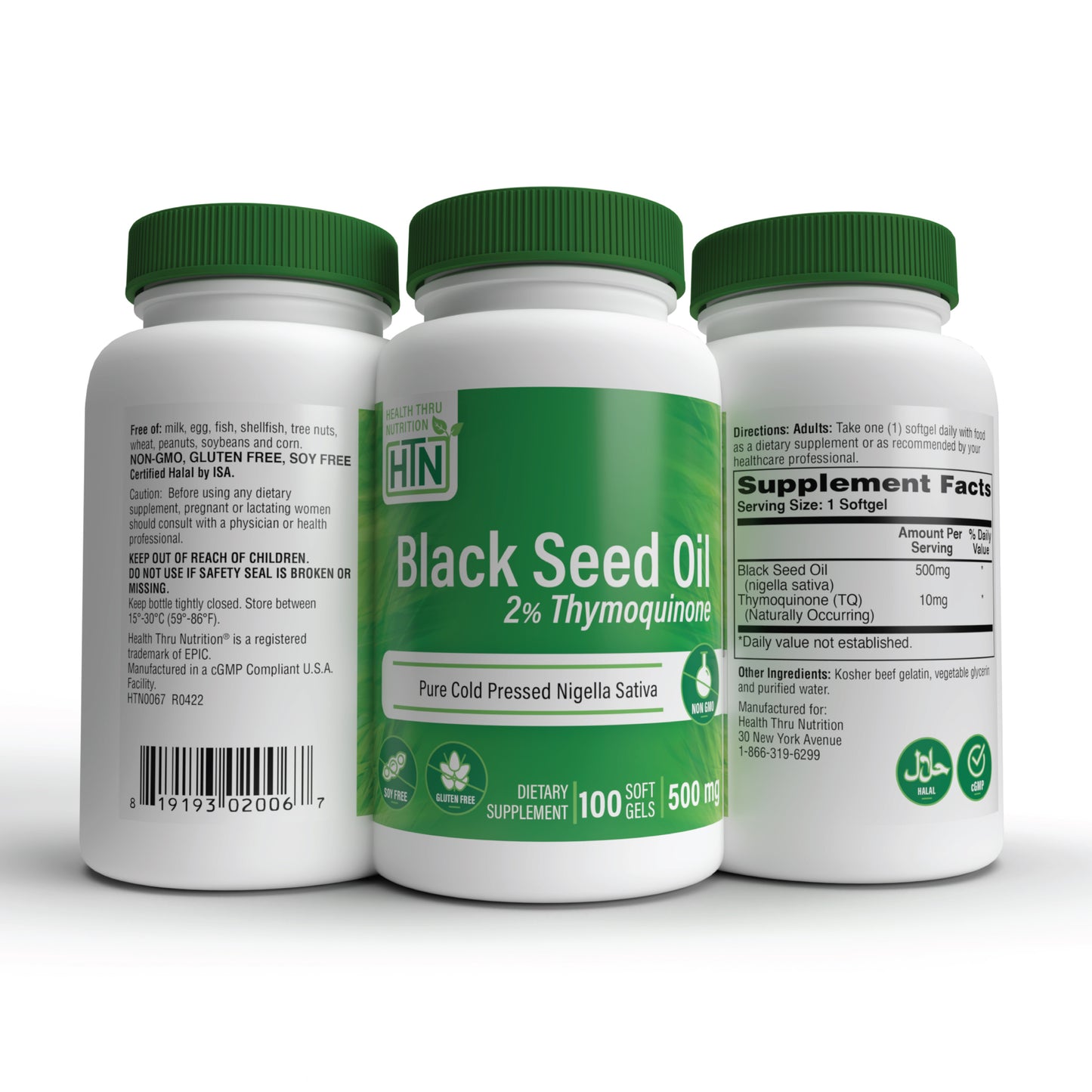 Black Seed Oil 500mg 2% Thymoquinone