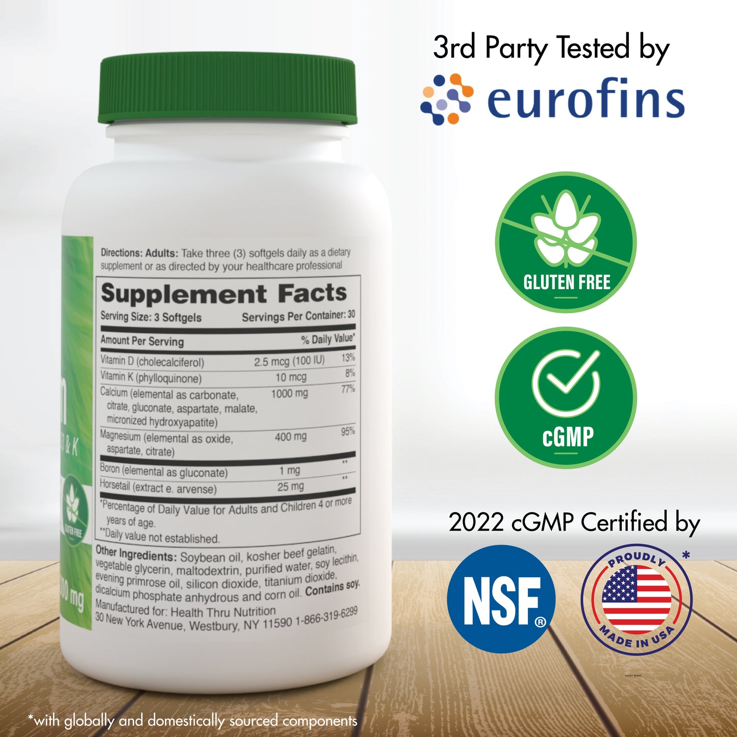 Calcium Magnesium & Vitamins D3 and K