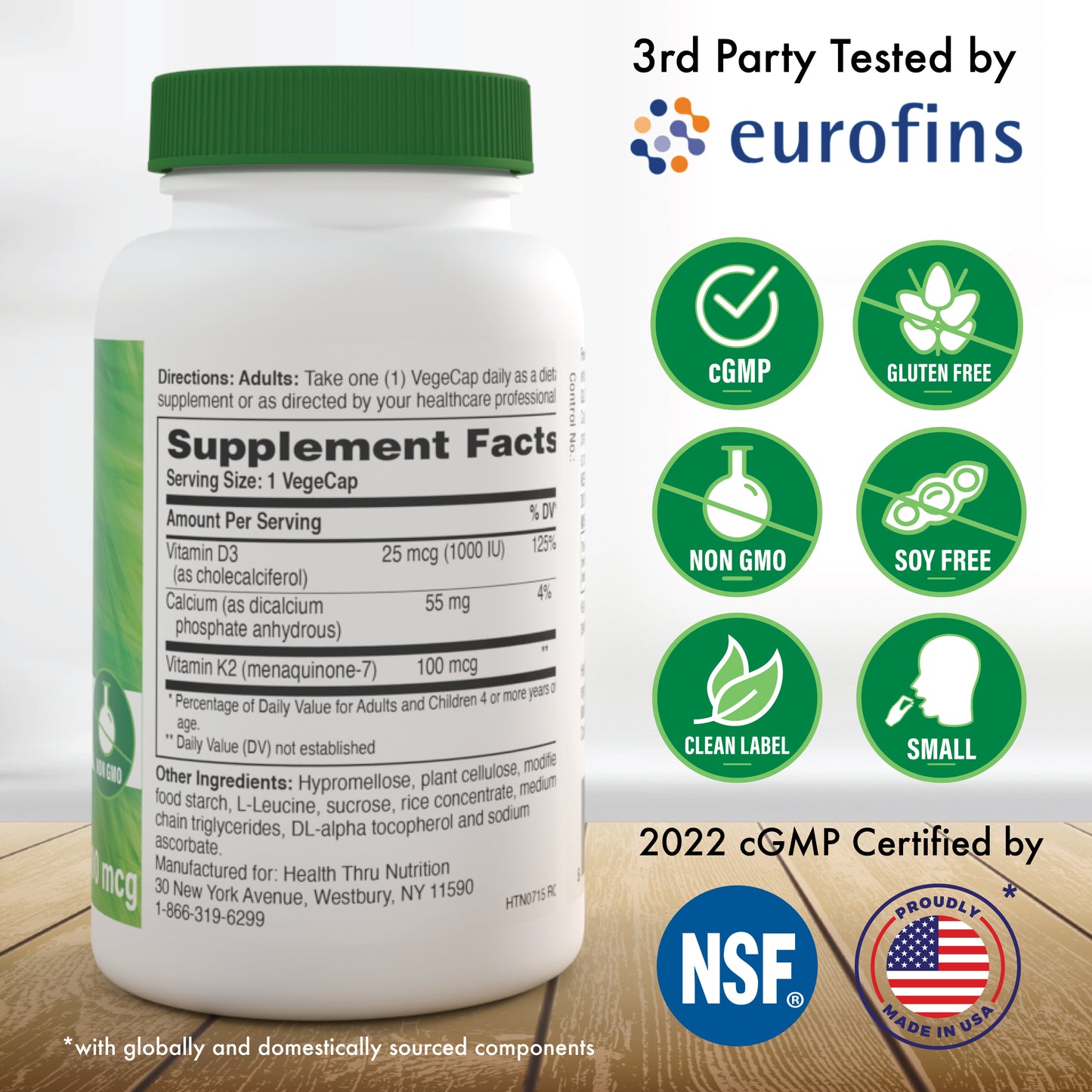 Vitamin K2 + D3 60 Vegecaps