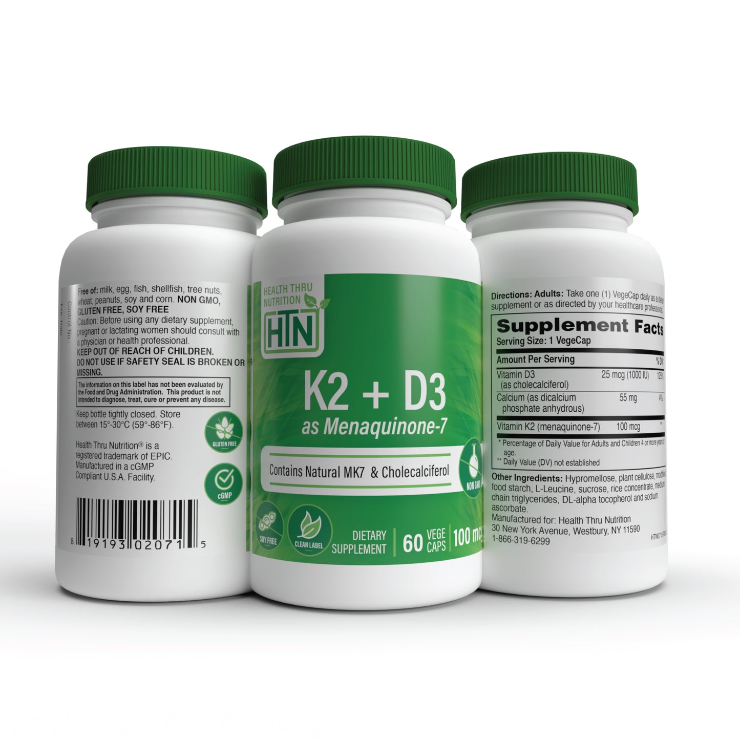 Vitamin K2 + D3 60 Vegecaps