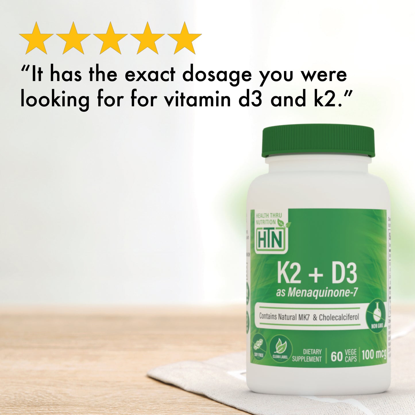 Vitamin K2 + D3 60 Vegecaps