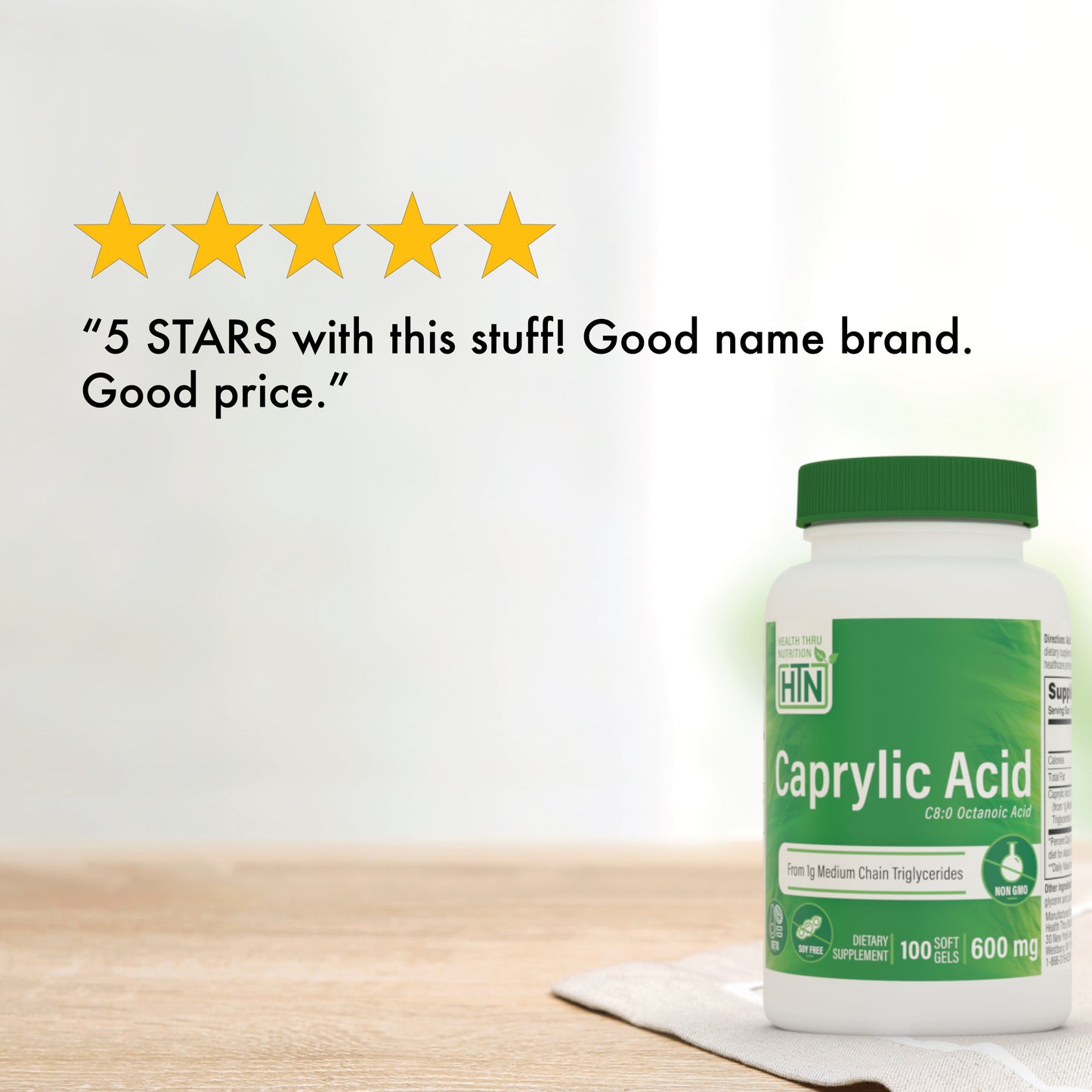 Caprylic Acid C8:0 Octanoic Acid 600mg