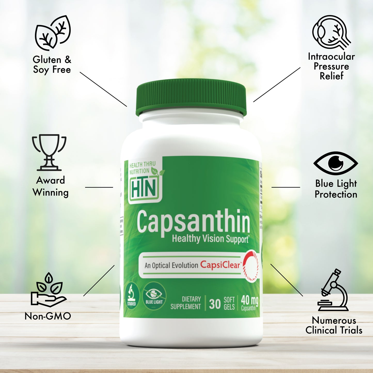 Capsanthin 40mg as Capsiclear™ Healthy Vision Support 30 Softgels