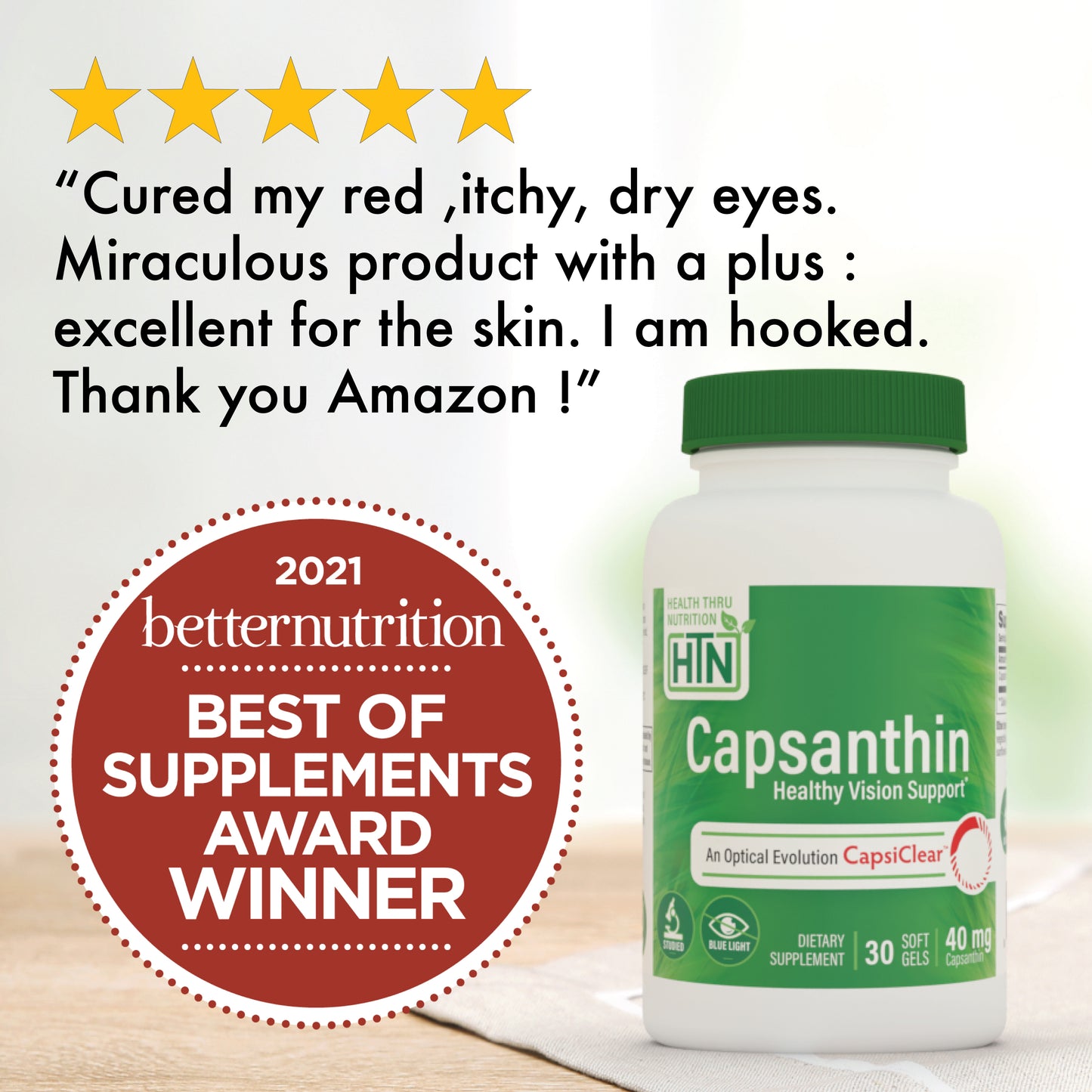 Capsanthin 40mg as Capsiclear™ Healthy Vision Support 30 Softgels