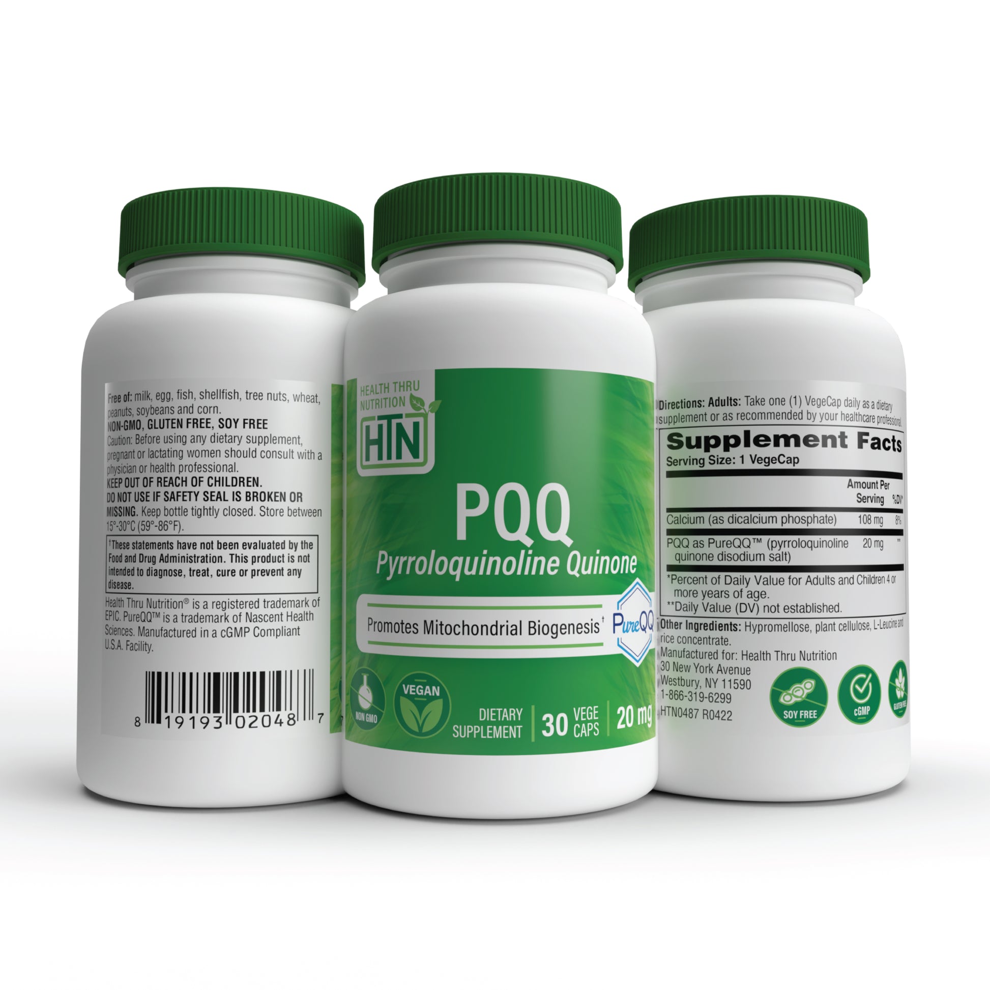 PQQ (as PureQQ) Pyrroloquinoline Quinone 20mg Health Thru Nutrition PQQ (as PureQQ) Pyrroloquinoline Quinone 20mg Health Thru Nutrition