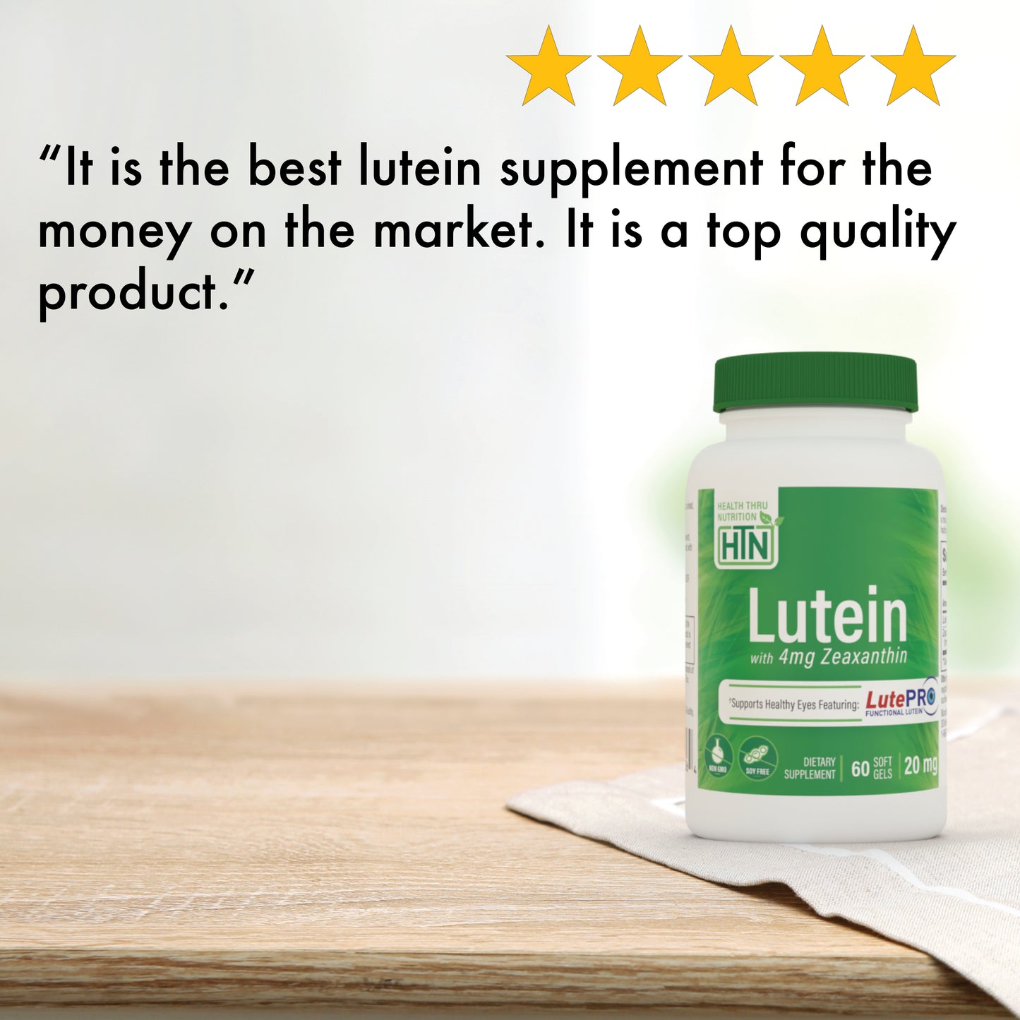 Lutein 20mg with Zeaxanthin 4mg as LutePro®