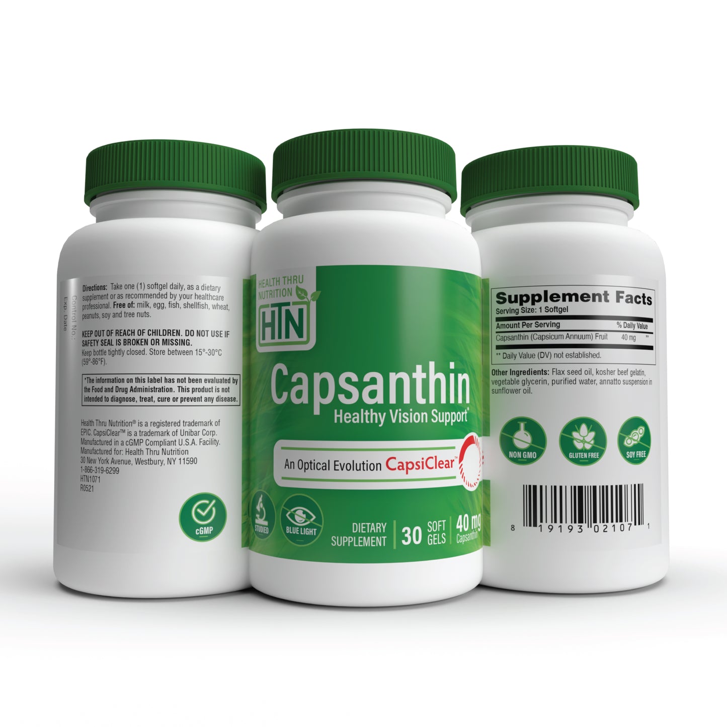 Capsanthin 40mg as Capsiclear™ Healthy Vision Support 30 Softgels
