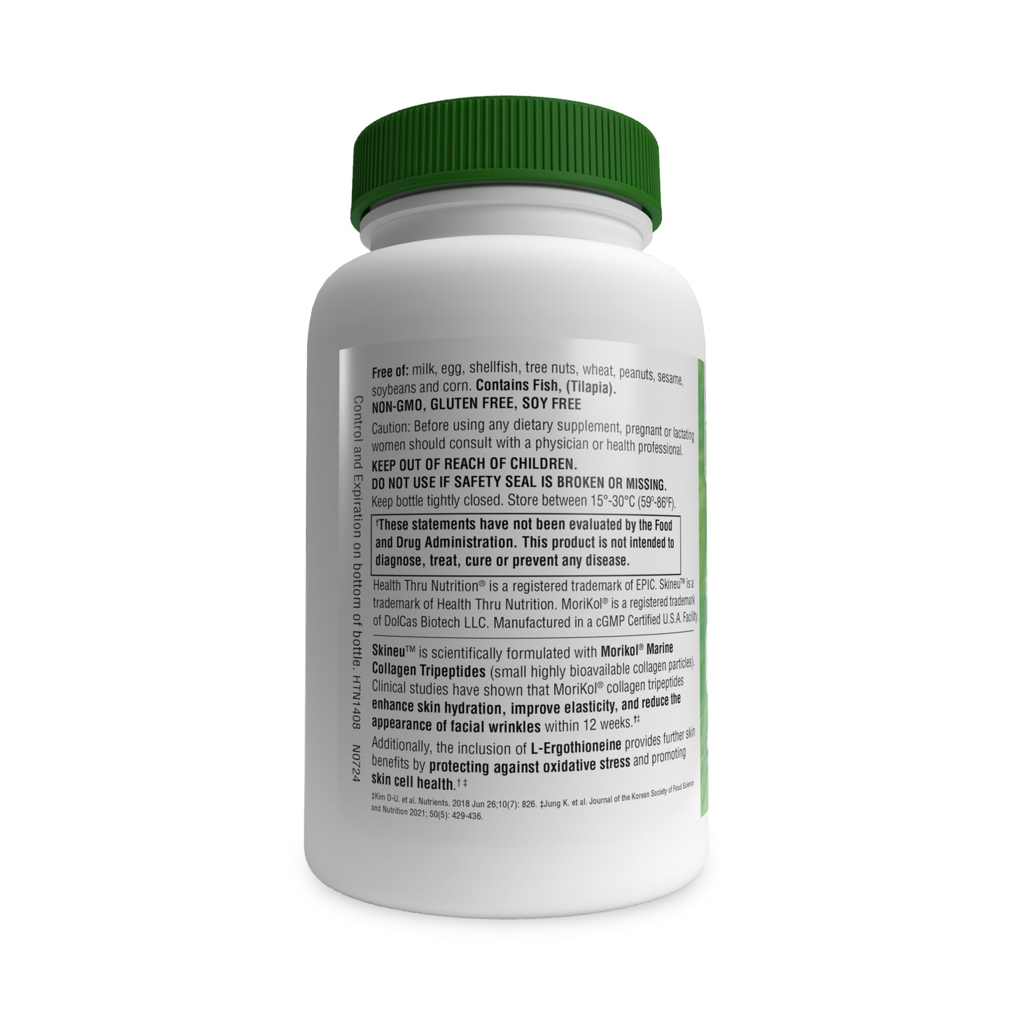 Skineu™ Collagen Tripeptides + EGT L-Ergothioneine 60 Vegecaps