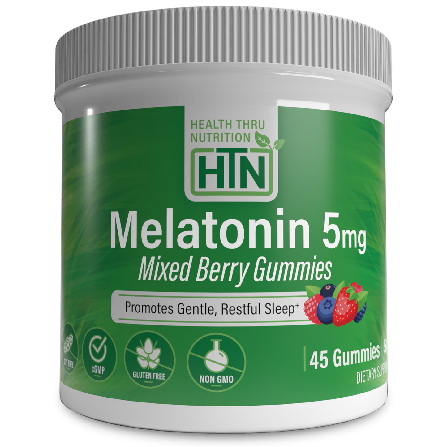 Melatonin 5mg Gummies | 45 Mixed Berry Flavor Gummies with Child-Resistant Cap