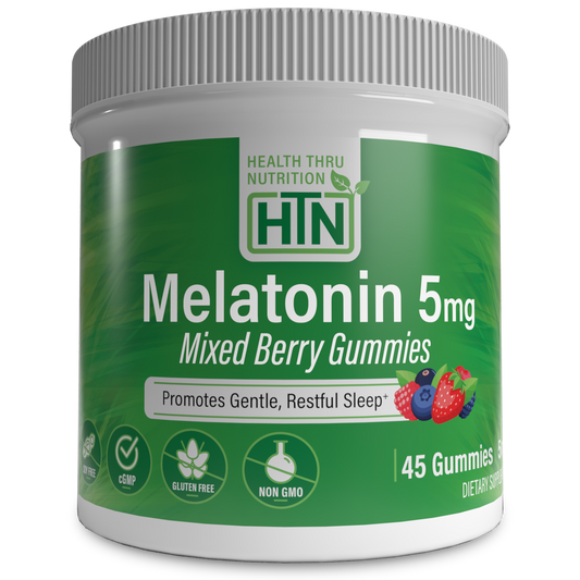 Melatonin 5mg Gummies | 45 Mixed Berry Flavor Gummies with Child-Resistant Cap