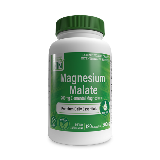 Magnesium Malate 200mg Elemental Magnesium from 1,000mg Magnesium Malate 120 count