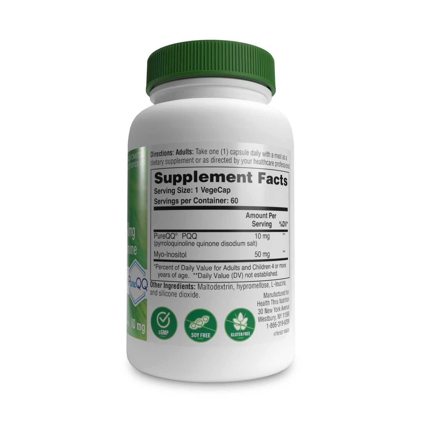 PQQ 10mg with PureQQ® 60 Vegetarian Capsules