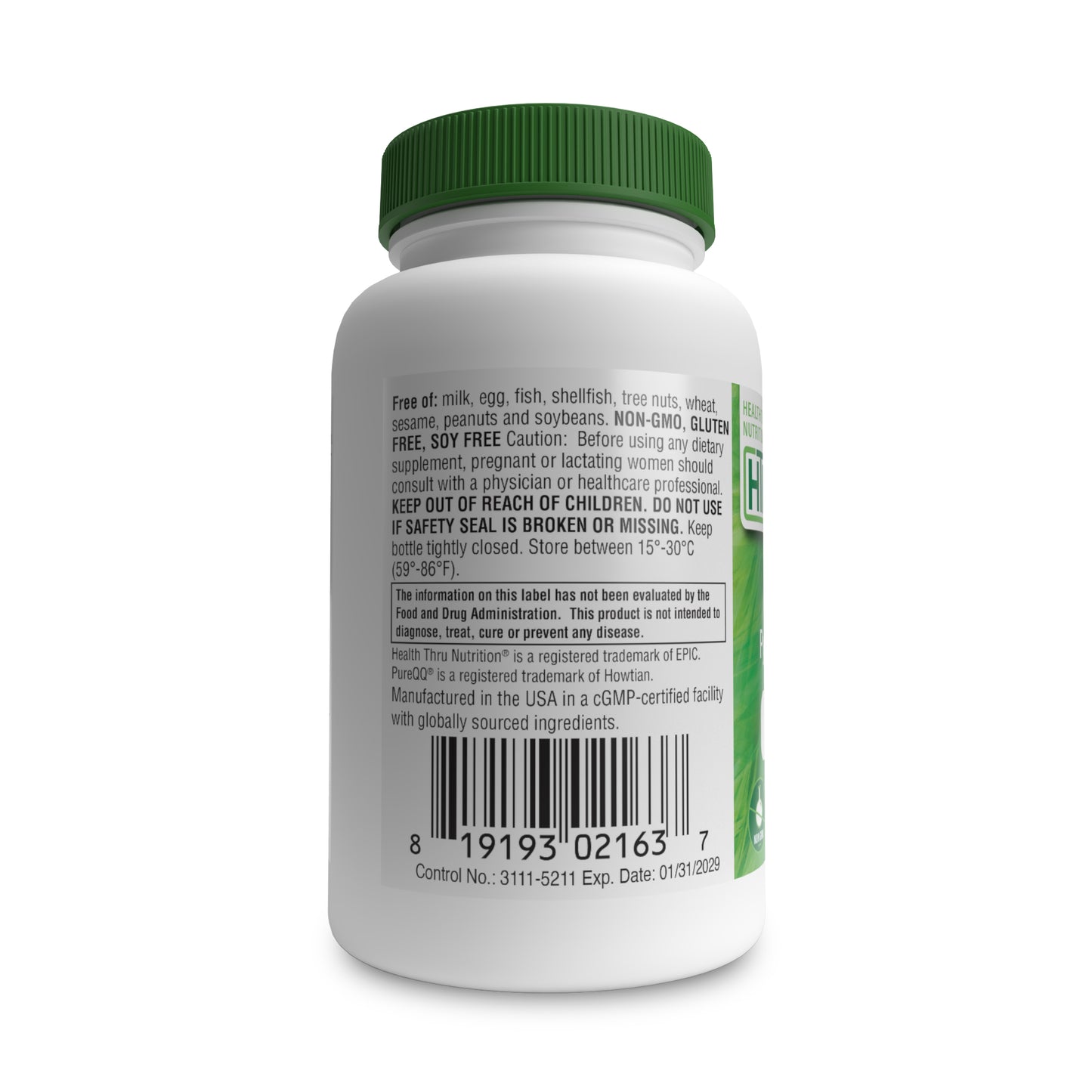 PQQ 10mg with PureQQ® 60 Vegetarian Capsules
